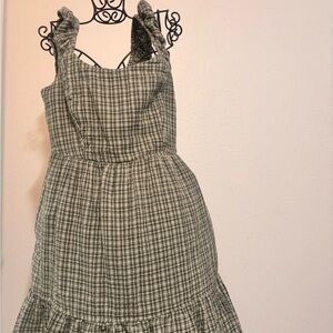 Old Navy Charming Green Checkered Womens Dress